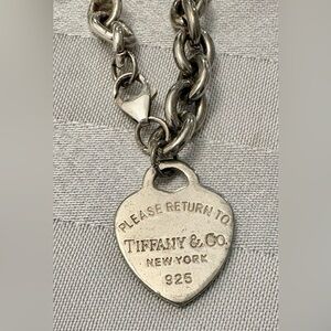 Ladies sterling silver return to Tiffany’s bracelet 8” vintage